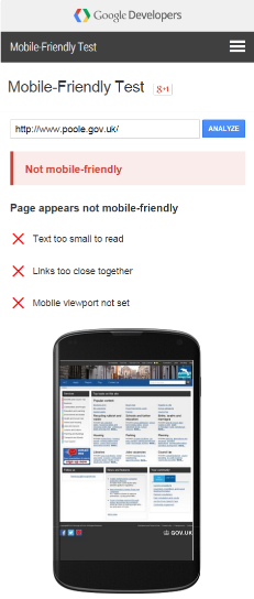 Poole_Google Mobile Friendliness