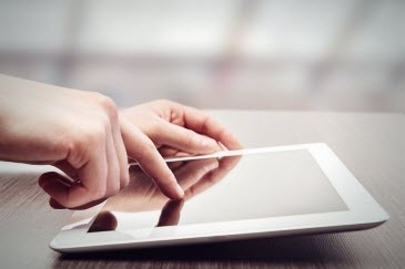Digital self-service on a tablet